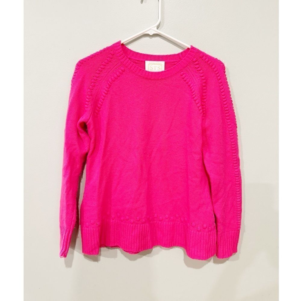 Sail to sable wool cashmere sweater hibiscus pink